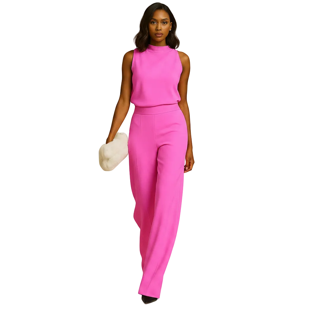 Women’s Halter Neck Wide Leg Jumpsuit for Evening Occasions