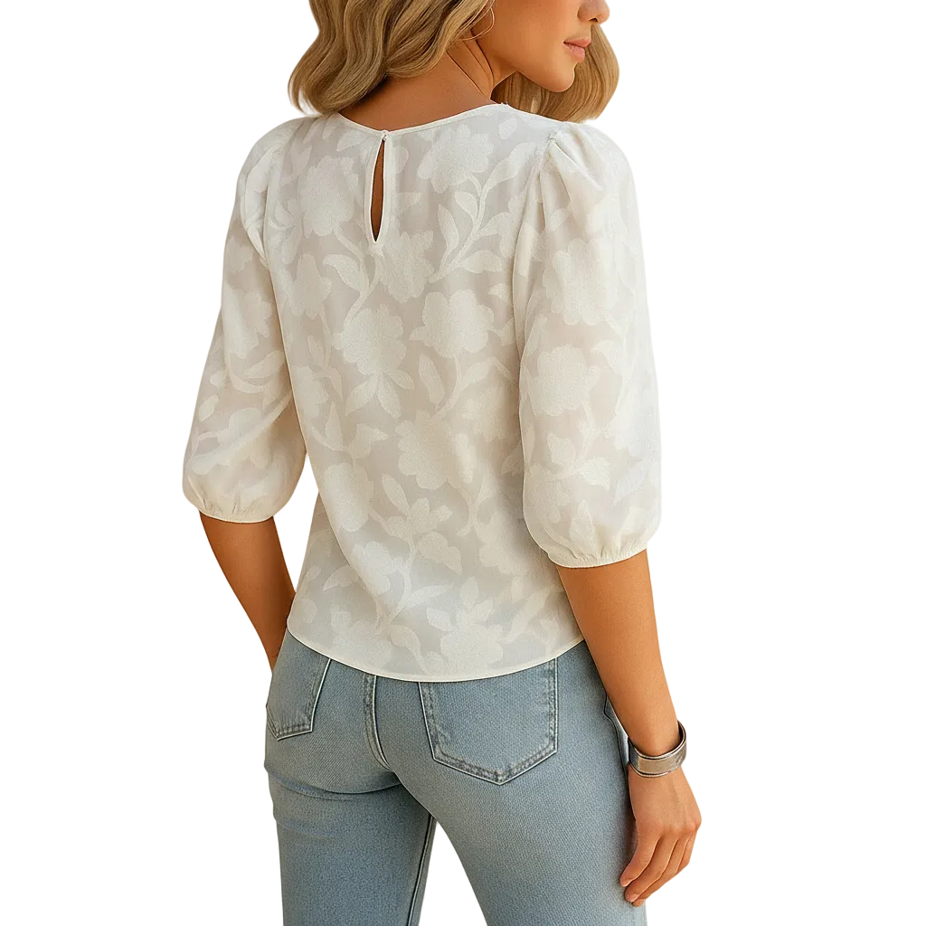 Women’s Floral Print Blouse with Lightweight Casual Fit