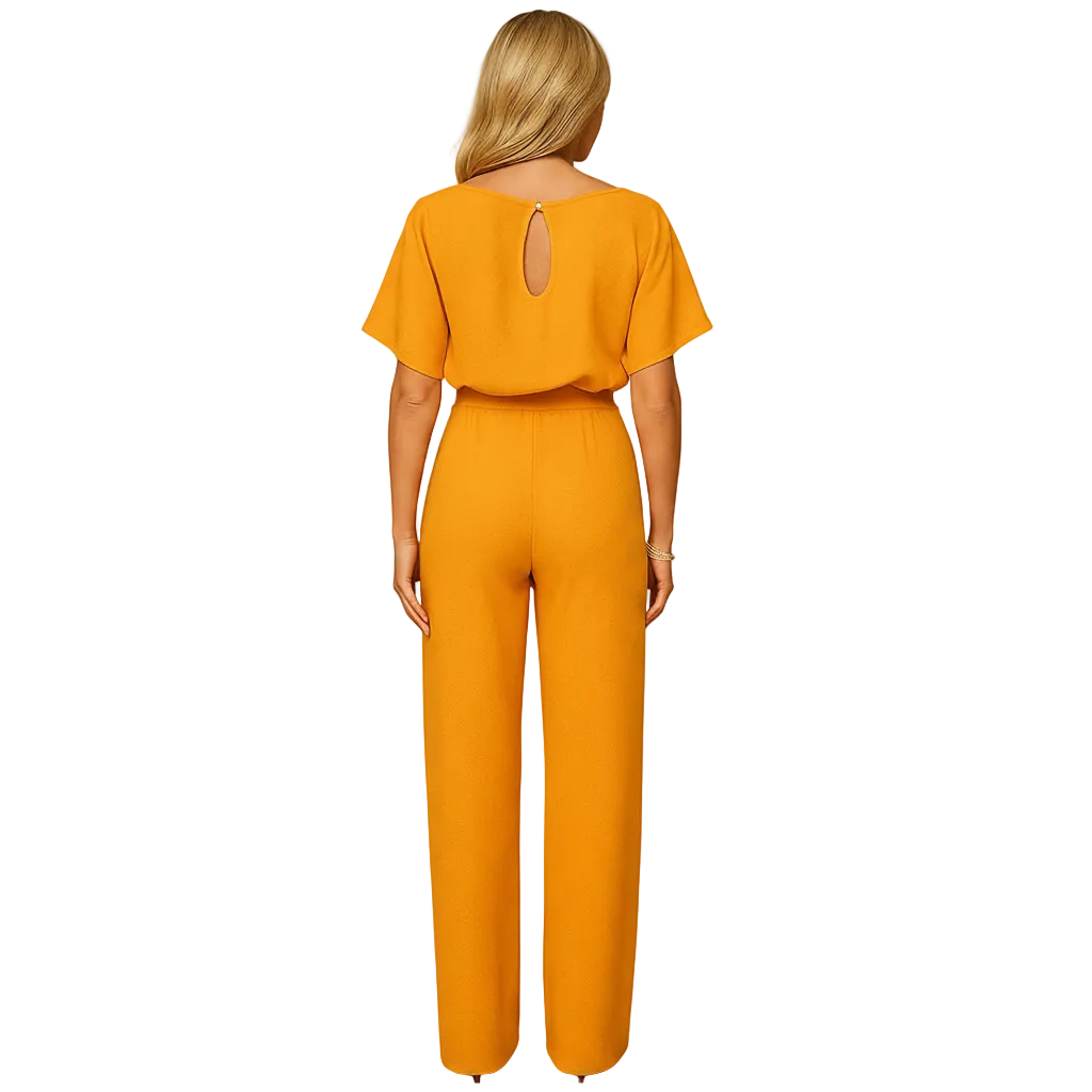 High Waist Lace Detail Jumpsuit for Women with Straight Leg Fit