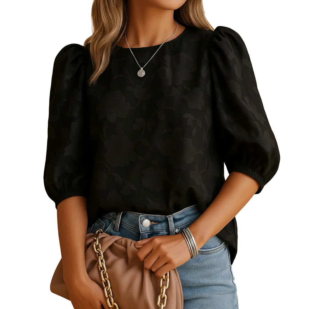 Women’s Floral Print Blouse with Lightweight Casual Fit