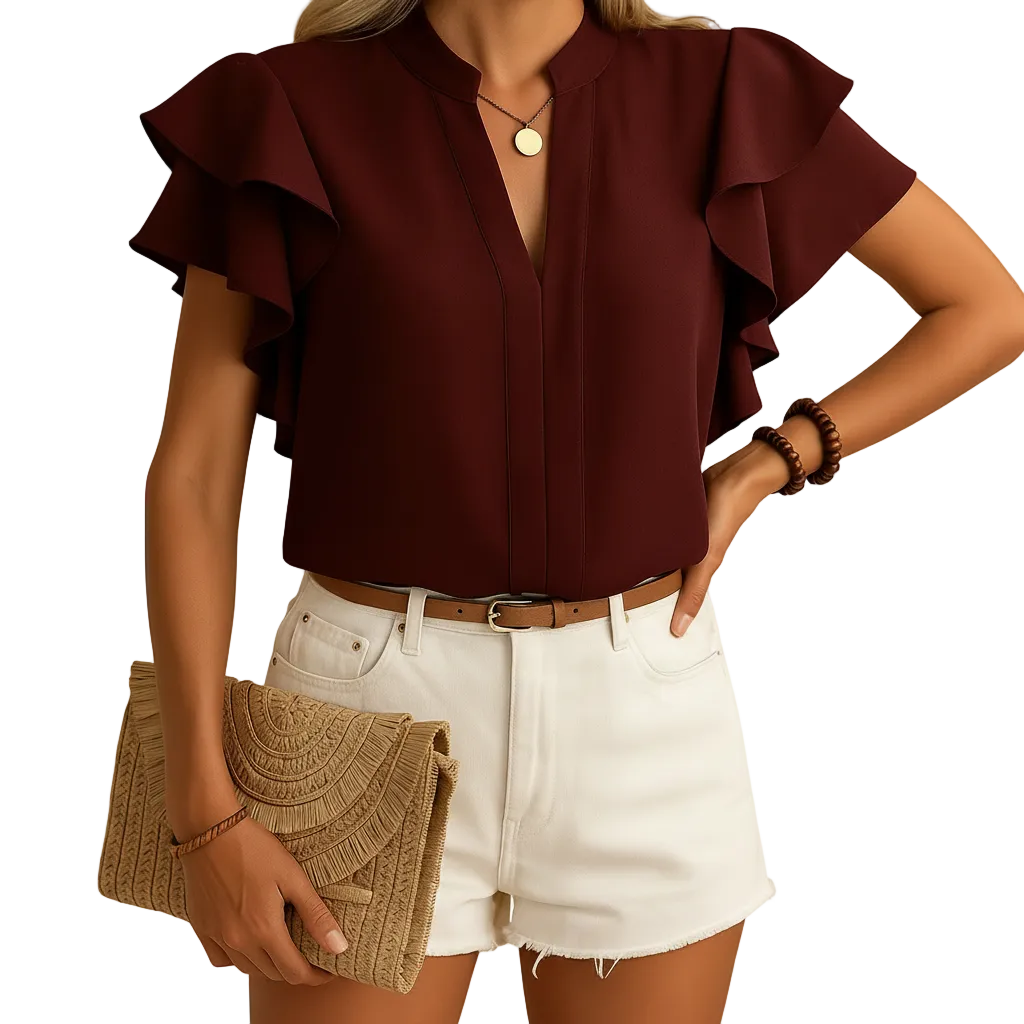 Women’s Sleeveless Chic Blouse with Tailored Silhouette