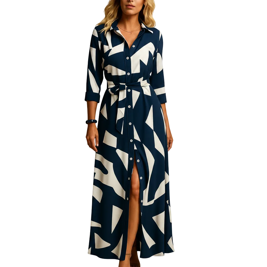 Long Summer Dress for Women with Short Sleeve Lightweight Fabric