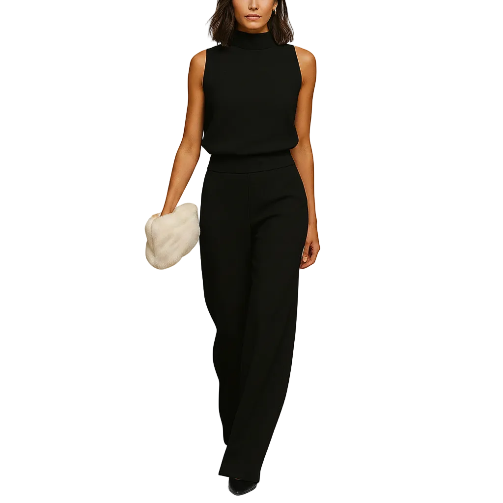 Women’s Halter Neck Wide Leg Jumpsuit for Evening Occasions