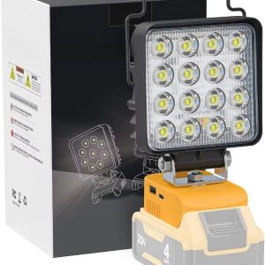 Cordless 20V Max LED Work Light for Dewalt 20v Battery 48W Flashlight