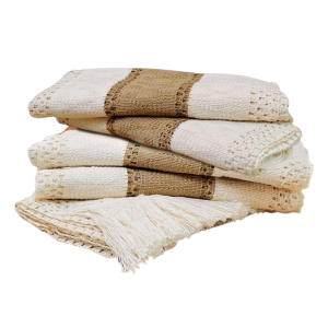 Macrame Table Runner Cotton Linen for Farmhouse and Rustic Decor