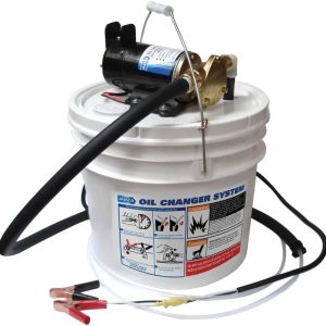 Marine Quick Oil Changer, Flexible Impeller Pump, Reversing Switch 3.5 Gallon, 12-Volt, Non CE, White