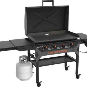 Iron-Forged 36" Omnivore Griddle – Premium Powder-Coated Steel with Reinforced Hood, Black Finish