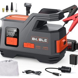 Car Jump Starter with Air Compressor, 4500A Peak 26800mAh 12V Auto with 150PSI Tire Inflator（up to All Gas or 10.0L Diesel Engine）