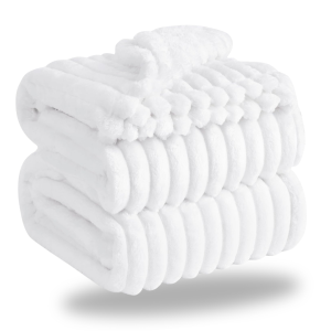 Striped Flannel Fleece Blanket, Soft Microfiber, Machine Washable