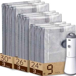 Vacuum Seal Bags for Travel, Packing with Rechargeable Air Pump