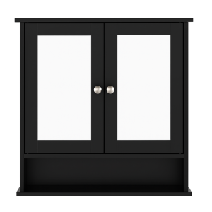 Wall Mounted Bathroom Cabinet with Double Mirrors and 3 Level Storage